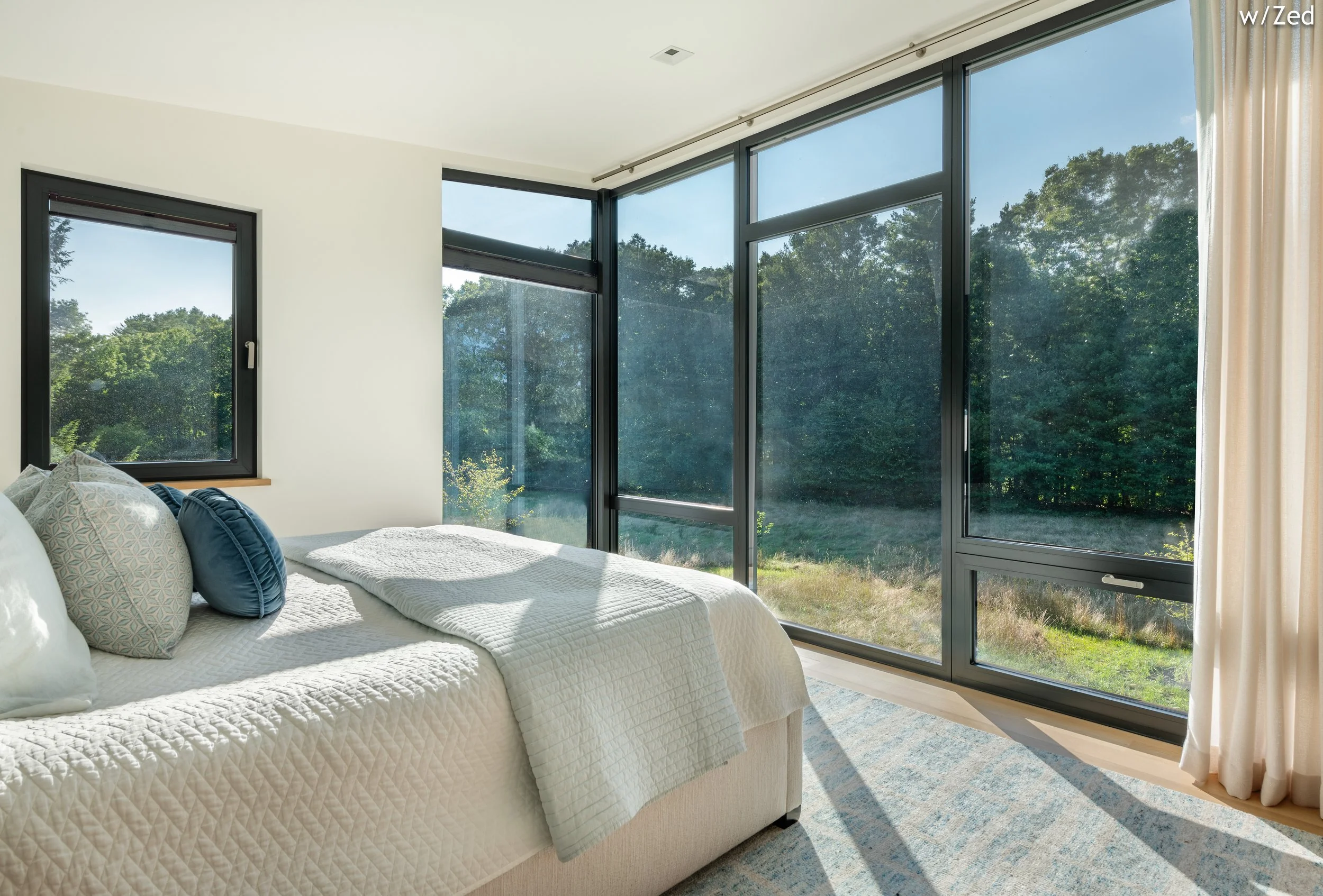 BEASLEY ARCHITECTURE AND DESIGN - JAMES BEASLEY ARCHITECT - BaaD -midcentury modern - pastural architecture - screen porch - HUMAN ARCHITECTURE - fireplace - MAINE - NEW ENGLAND - CUSTOM architecture - modern -  zero energy design - New England Conte