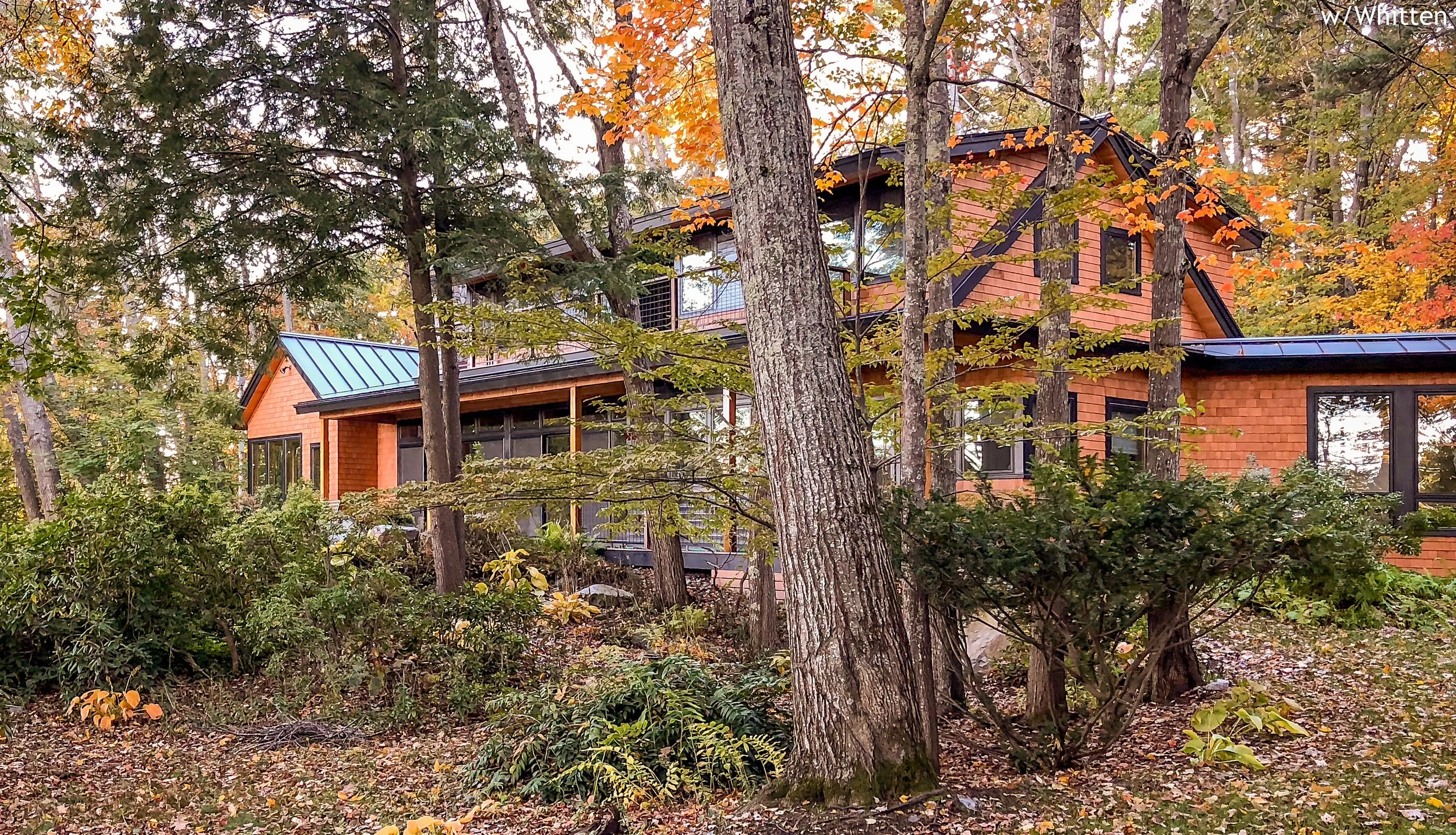 BEASLEY ARCHITECTURE AND DESIGN - JAMES BEASLEY ARCHITECT - BaaD - rural architecture - water house- glass house - shingle style - shingle house - HUMAN ARCHITECTURE - HOUSE IN woods -  Maine cottage - MAINE - NEW ENGLAND - CUSTOM architecture - net-