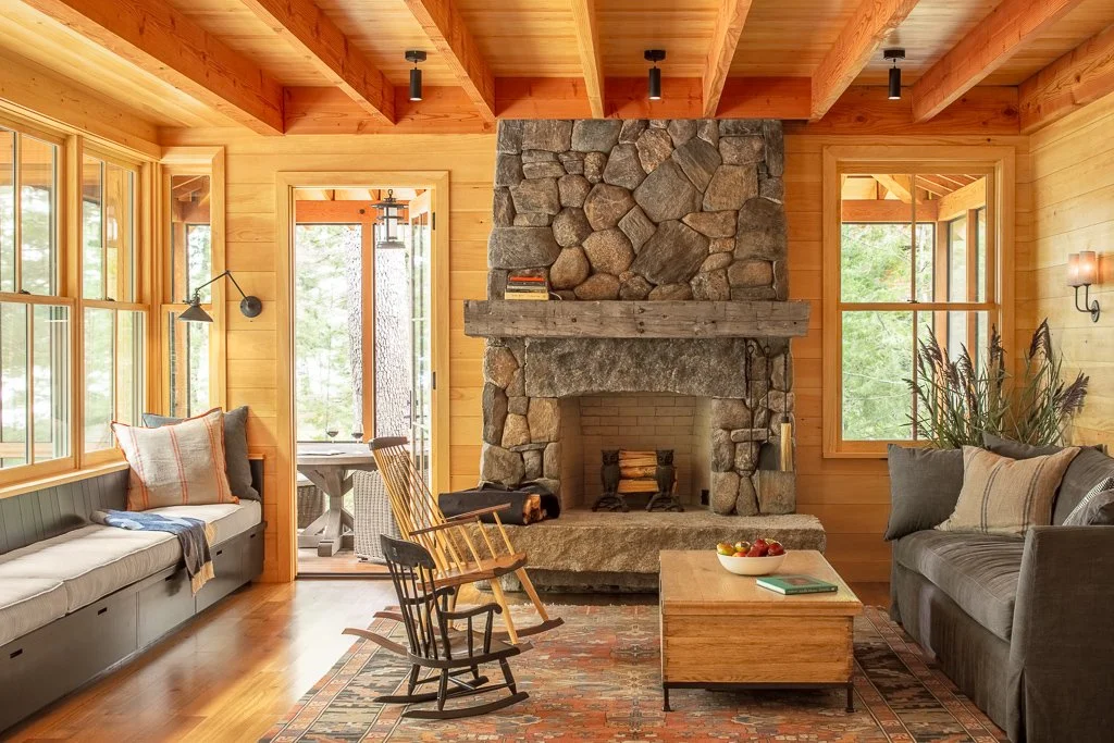 BEASLEY ARCHITECTURE AND DESIGN - JAMES BEASLEY ARCHITECT - BaaD - rural architecture - lake house- screen porch - HUMAN ARCHITECTURE - HOUSE IN wood -  house on a lake - MAINE - NEW ENGLAND - CUSTOM architecture - Maine Lake House