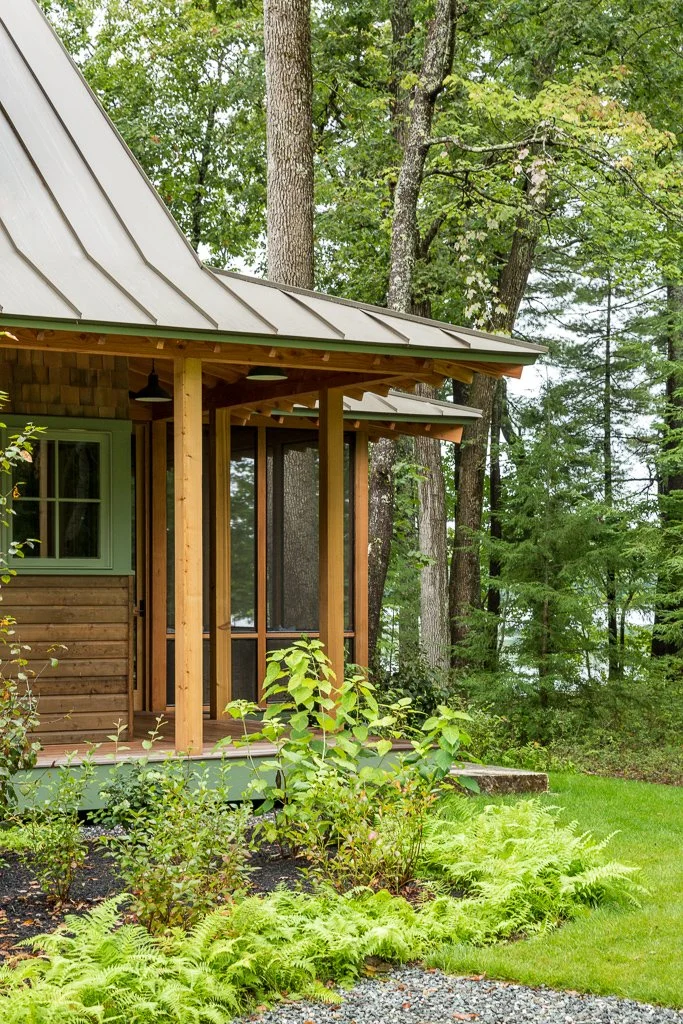 BEASLEY ARCHITECTURE AND DESIGN - JAMES BEASLEY ARCHITECT - BaaD - rural architecture - lake house- screen porch - HUMAN ARCHITECTURE - HOUSE IN wood -  house on a lake - MAINE - NEW ENGLAND - CUSTOM architecture - Maine Lake House