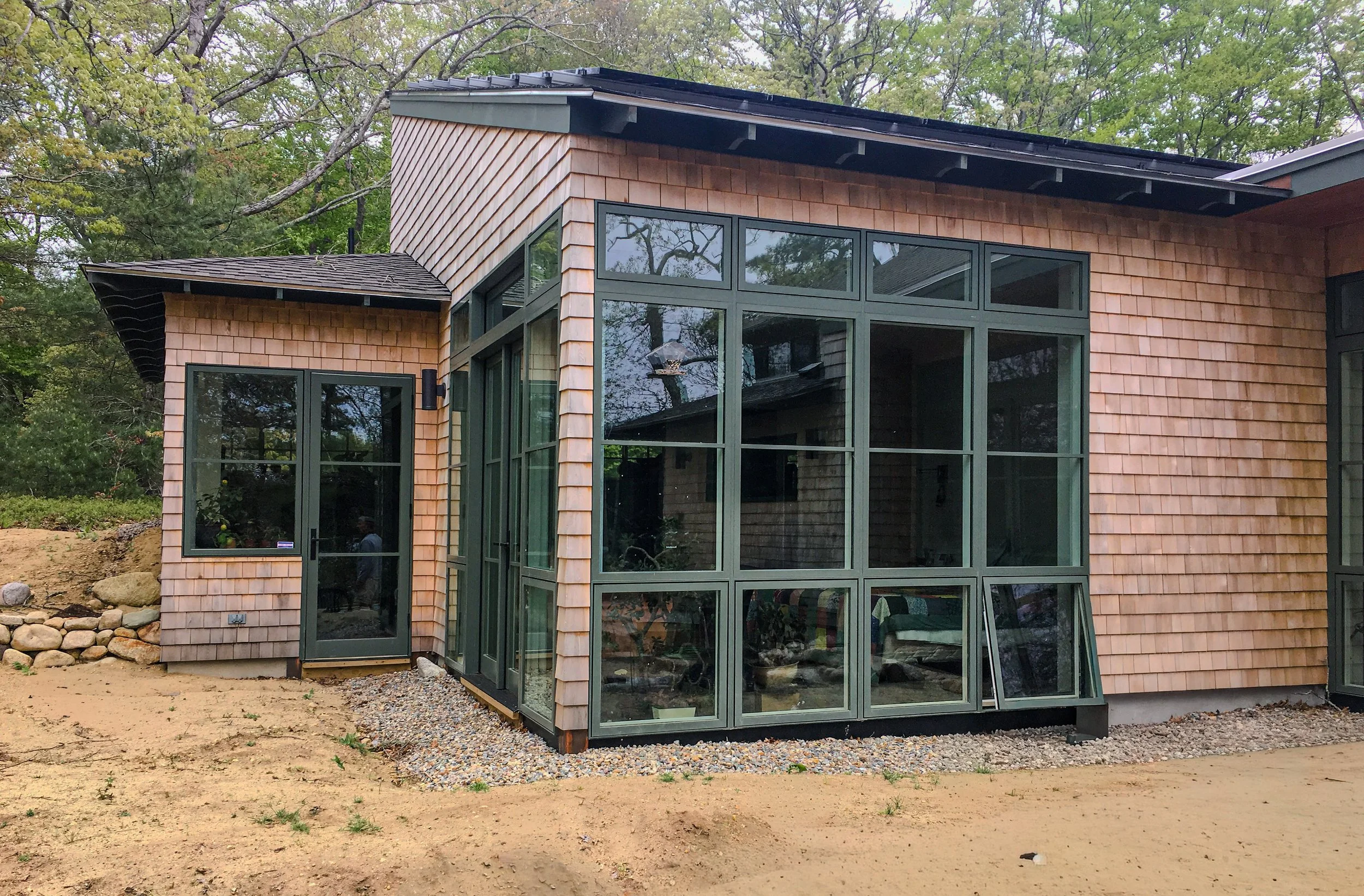 BEASLEY ARCHITECTURE AND DESIGN - JAMES BEASLEY ARCHITECT - BaaD - rural architecture - lake house- screen house - HUMAN ARCHITECTURE - HOUSE IN woods -  house on a lake - lake camp - lake cottage MAINE - NEW ENGLAND - CUSTOM architecture - long pond
