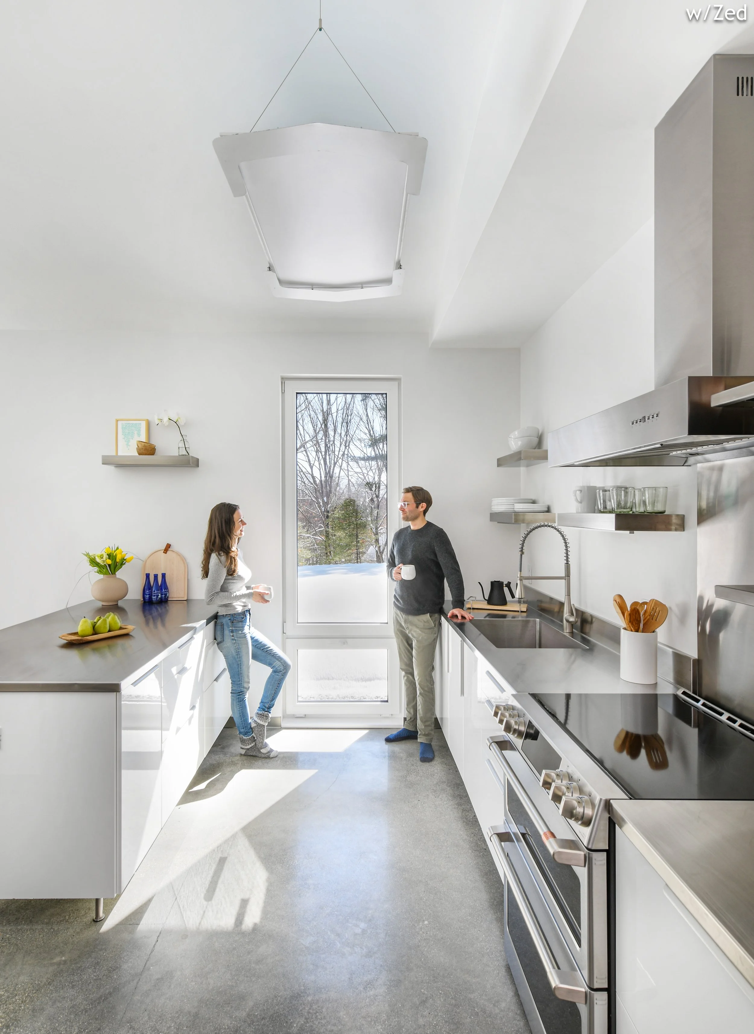 BaaD - BEASLEY ARCHITECTURE AND DESIGN - JAMES BEASLEY ARCHITECT -midcentury modern - modern architecture -Corner glass - passive solar - passive house - Passivhaus - HUMAN ARCHITECTURE - New England - Maine -  off the grid  - CUSTOM residential arch