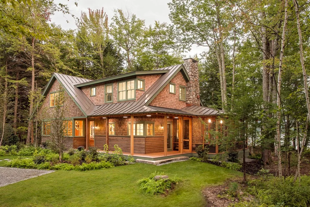 BEASLEY ARCHITECTURE AND DESIGN - JAMES BEASLEY ARCHITECT - BaaD - rural architecture - lake house- screen porch - HUMAN ARCHITECTURE - HOUSE IN wood -  house on a lake - MAINE - NEW ENGLAND - CUSTOM architecture - Maine Lake House