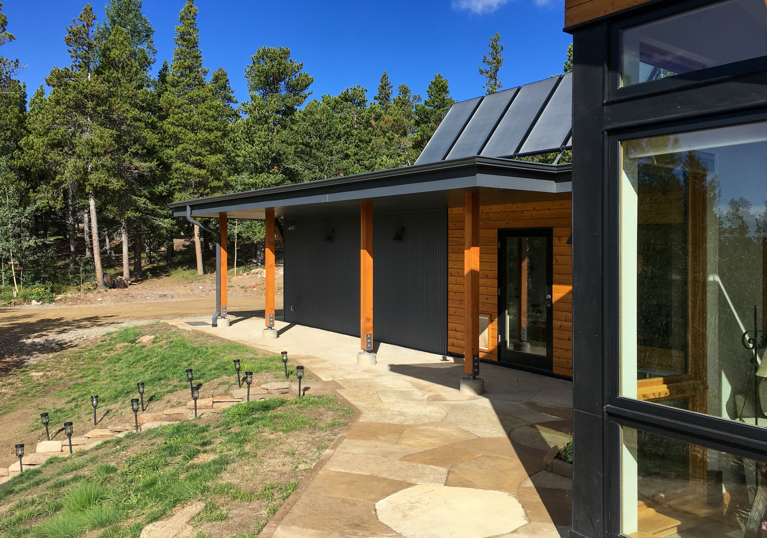BEASLEY ARCHITECTURE AND DESIGN - JAMES BEASLEY ARCHITECT - BaaD - midcentury modern - mountain architecture -Corner glass - passive solar - HUMAN ARCHITECTURE - Boulder - Nederland - Colorado -  off the grid  - CUSTOM residential architecture - mode