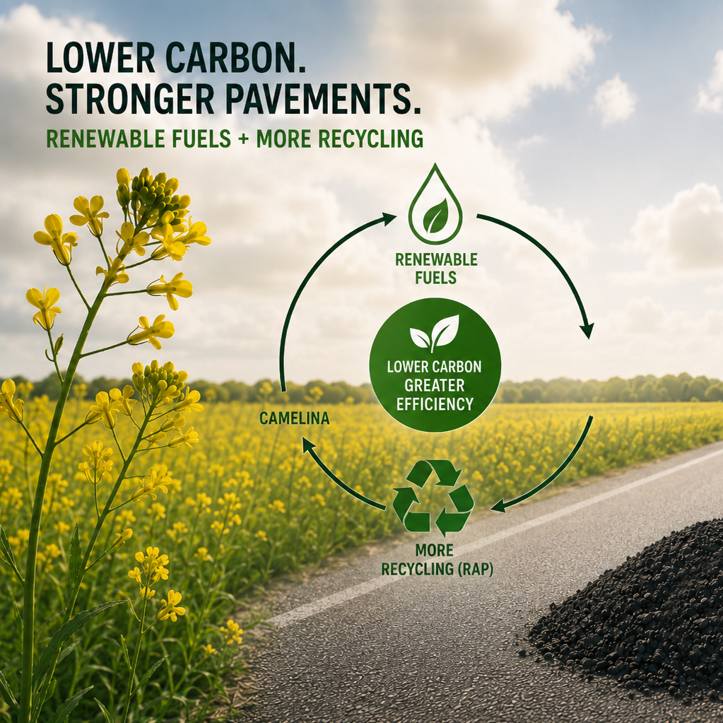 Beyond Recycling: Renewable Fuels Could Help Build Lower-Carbon Roads