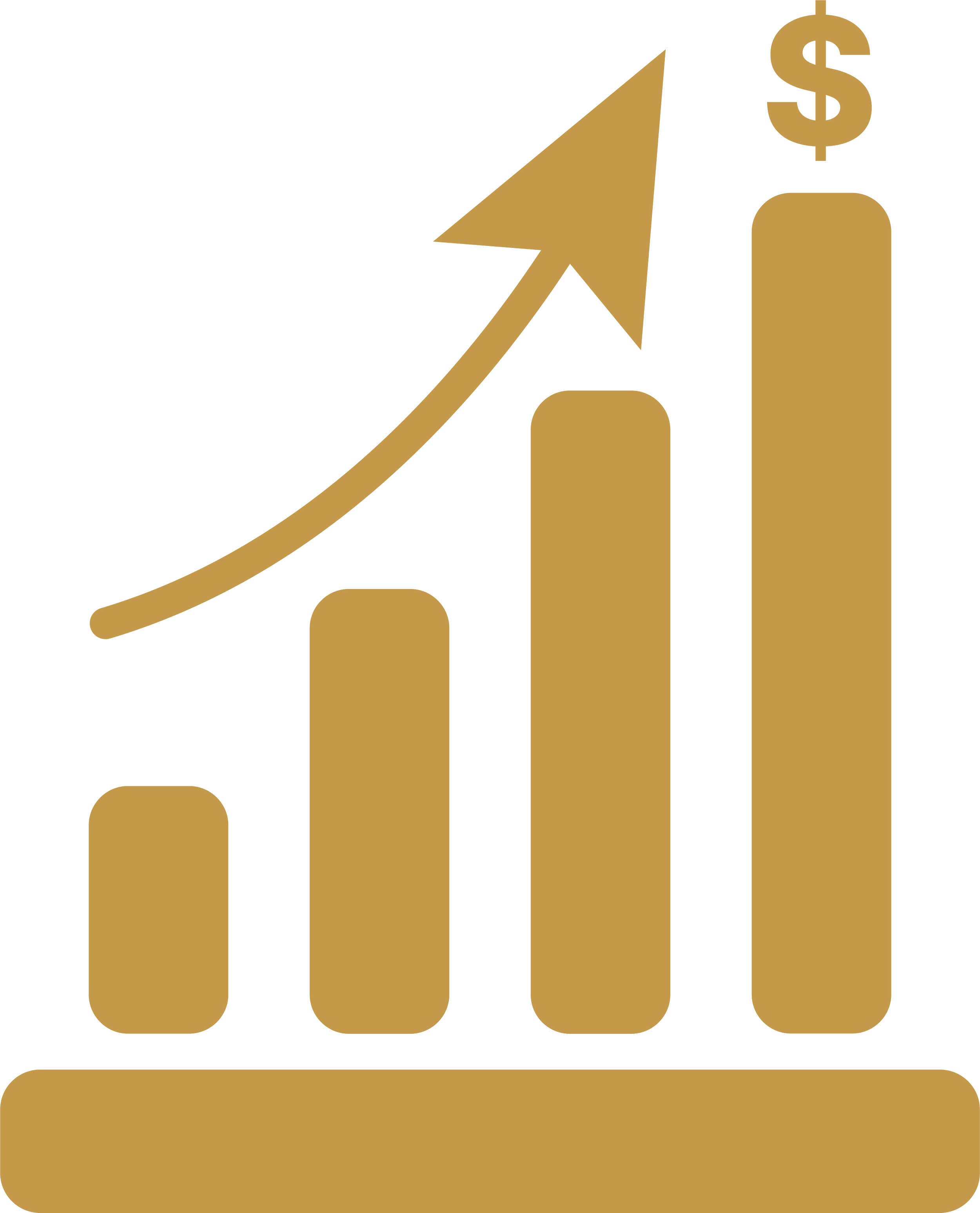 Bar chart icon representing research portfolio and technology development funding