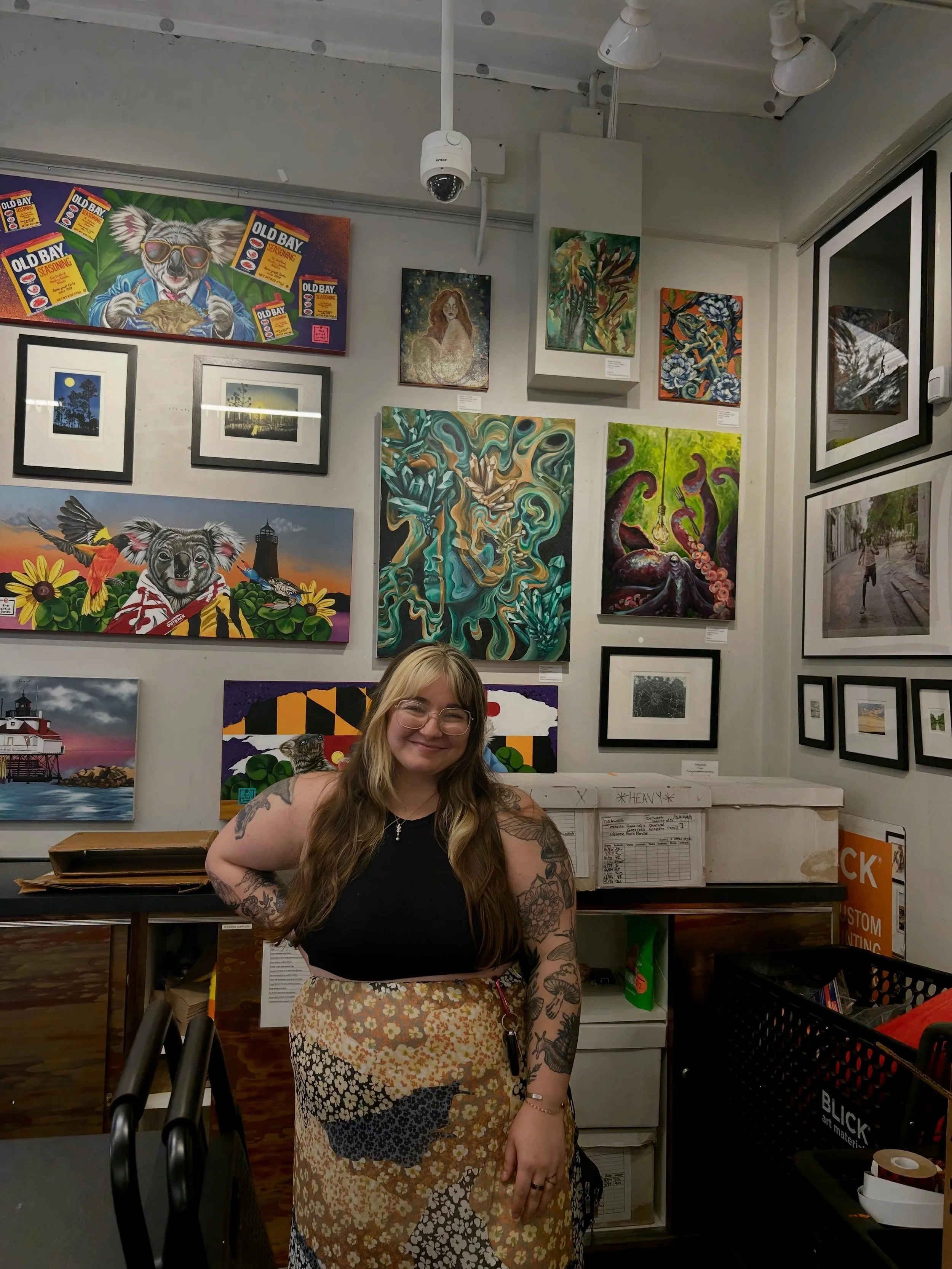 This is the last week to catch my artwork on display @blick_tampa @blickartmaterials 
It has been an honor to be able to make art for the people here in Tampa bay and to get opportunities like this one❤️ A special thank you to @opustampa for making t