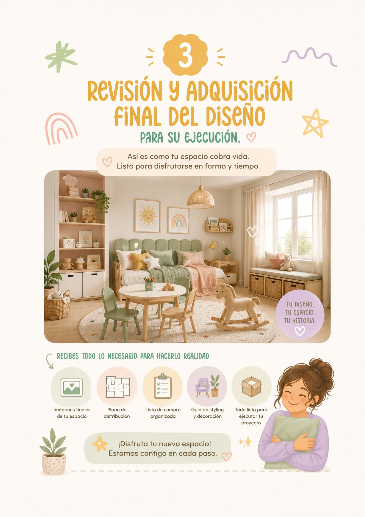 Resultado final de proyecto de interiorismo en un espacio infantil