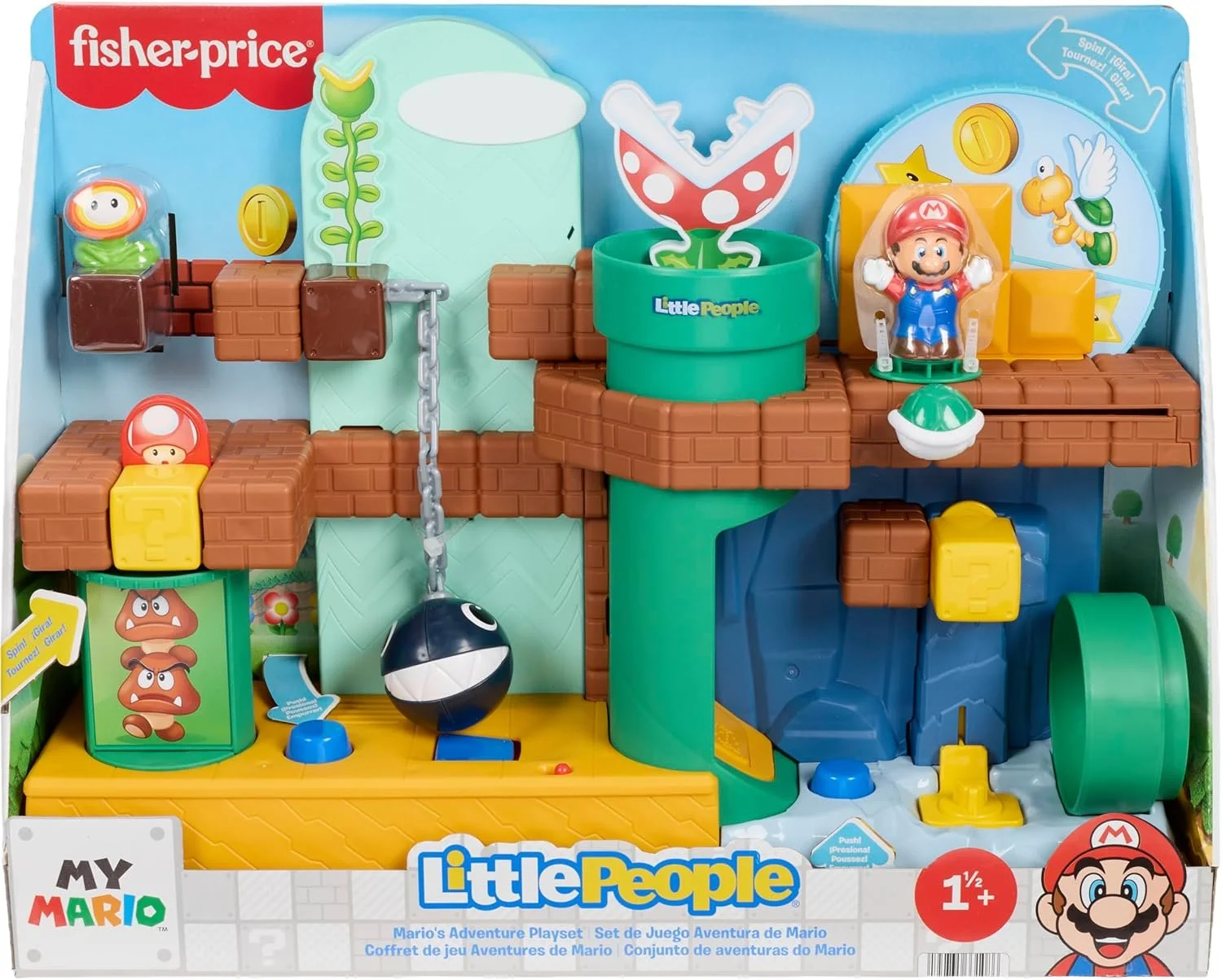 Fisher-Price Little People My Mario Adventure Playset Toddler Toy