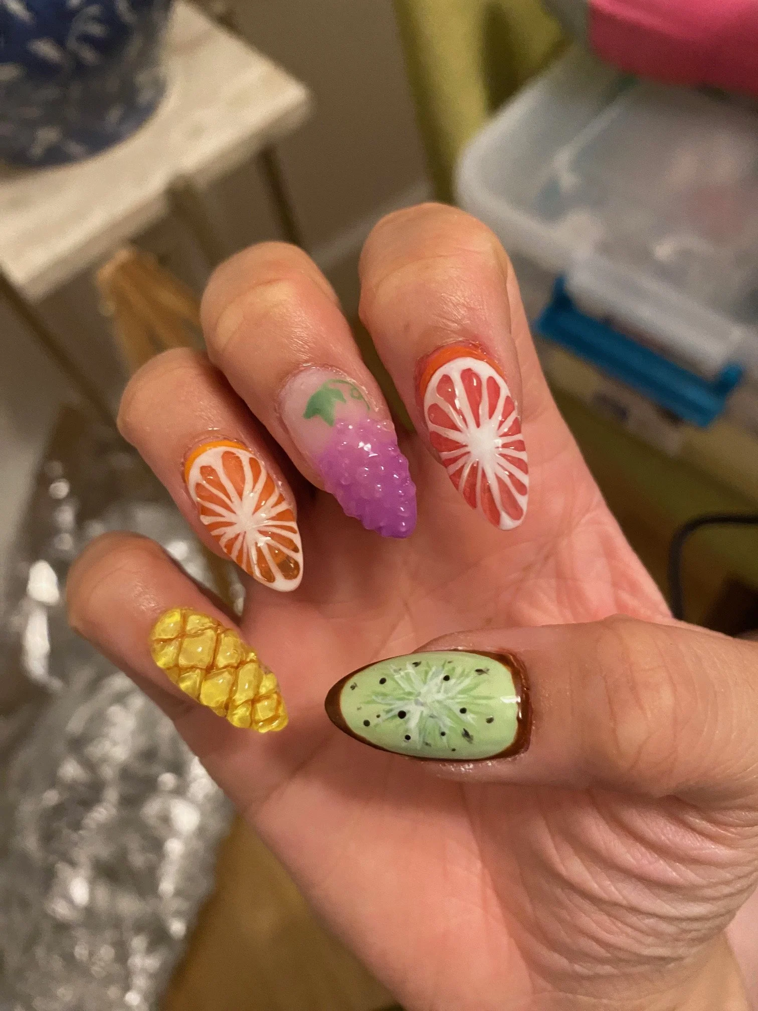 Extra Detail: fruit-inspired colors and designs, complete with texture