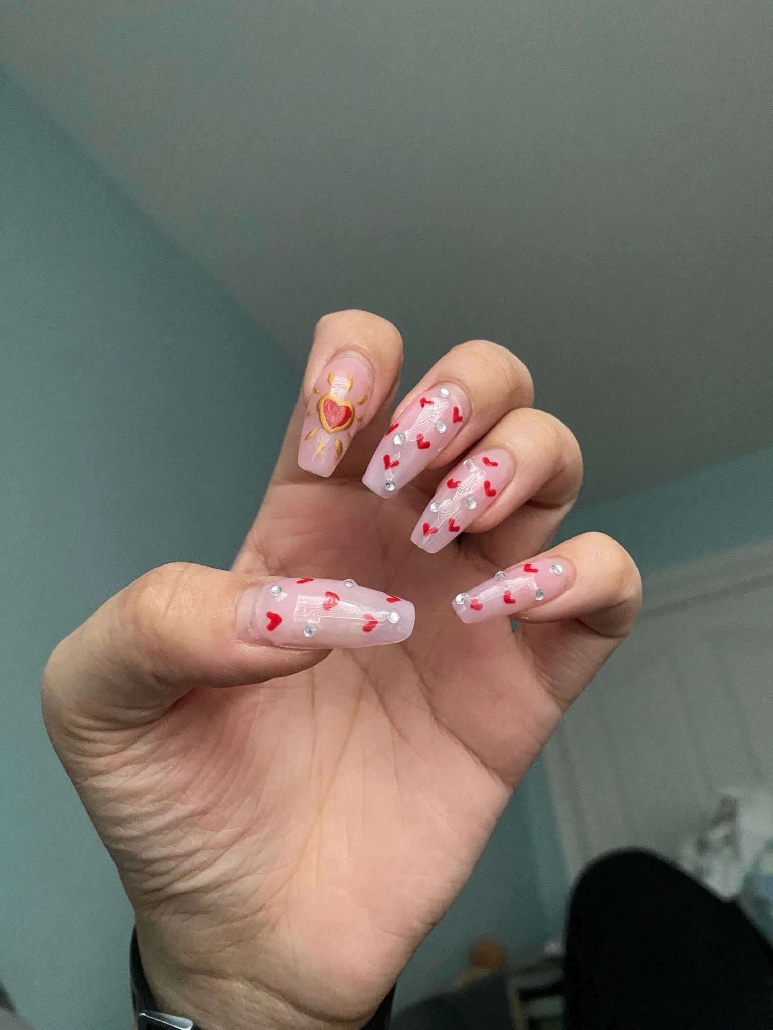 Extra Detail: hearts and gems for February