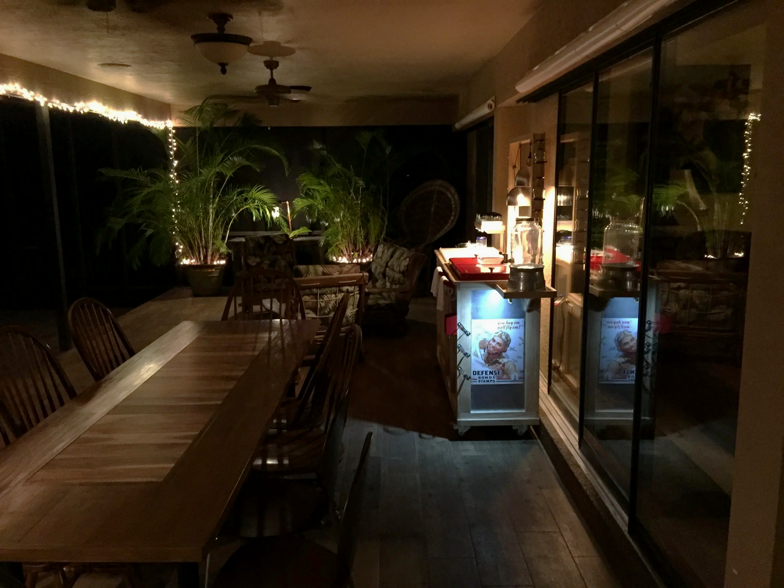 Outdoor bar and seating