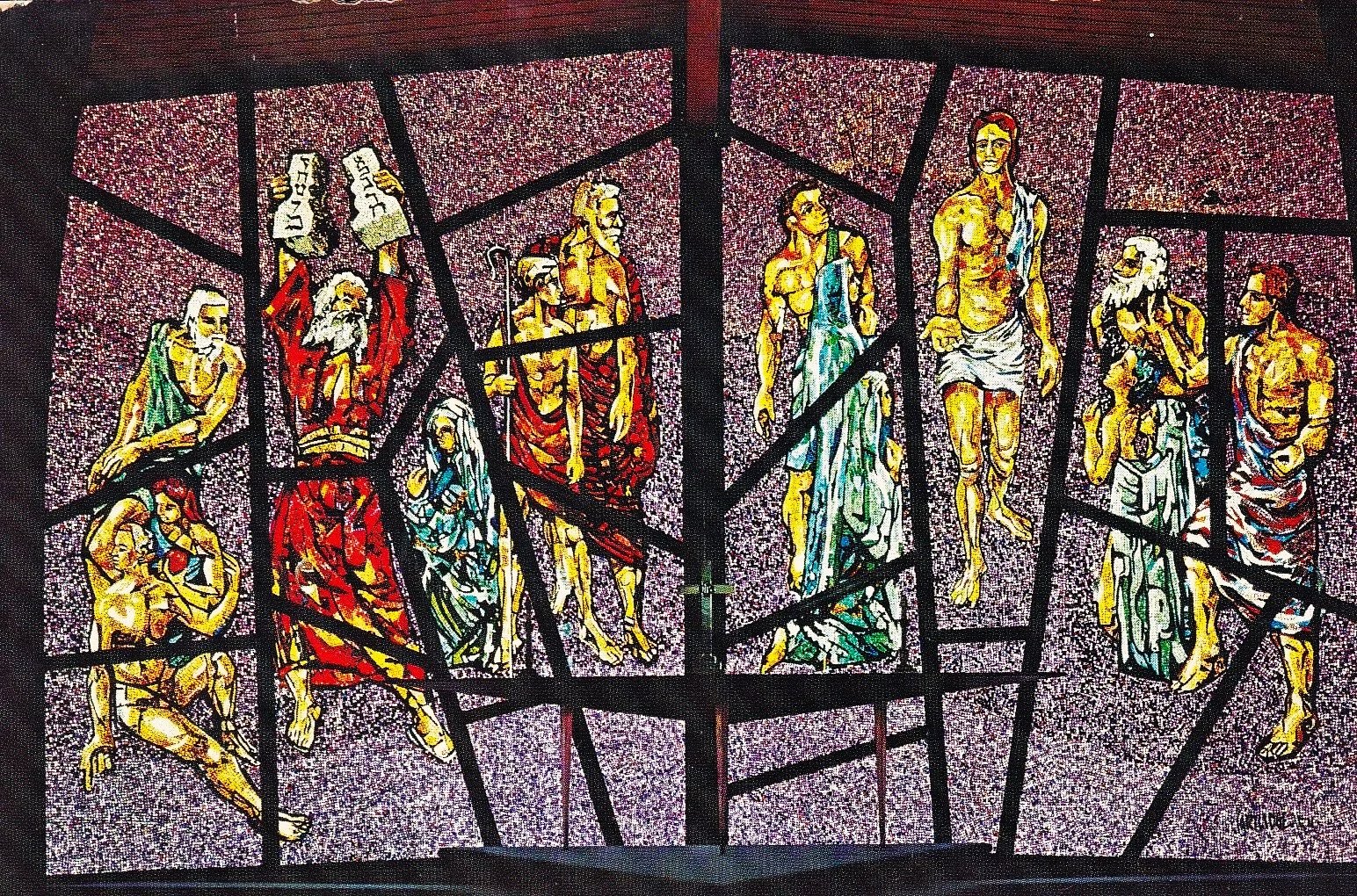 Restored architectural artwork at Lakewood United Methodist Church
