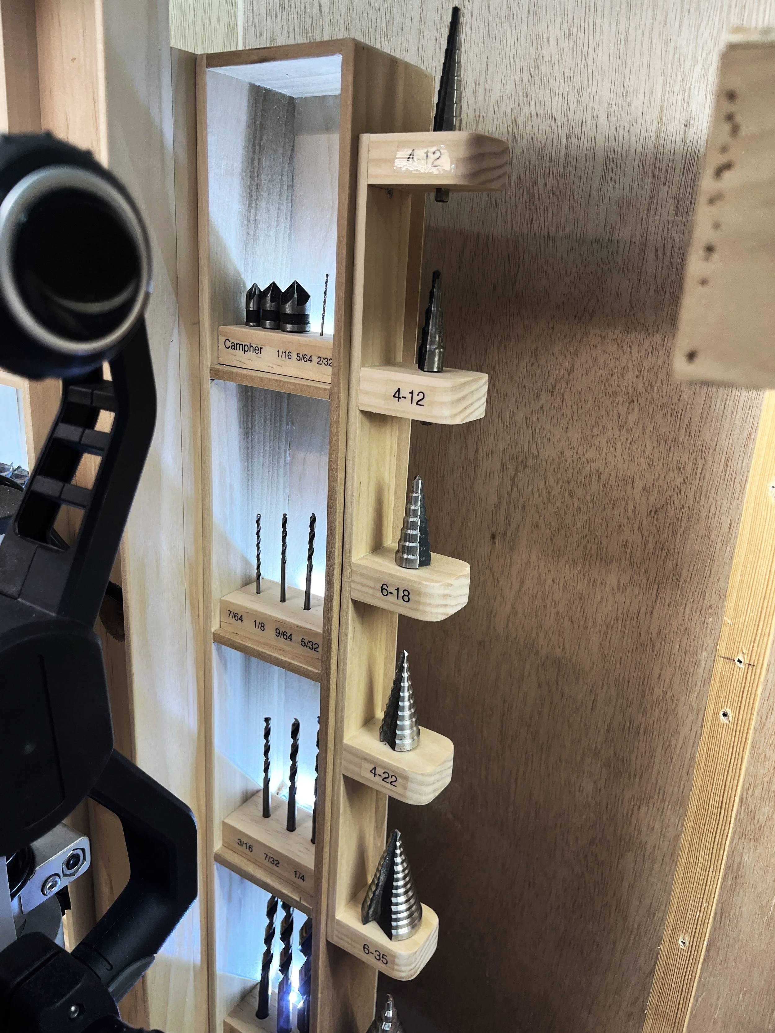 More drill press bit storage