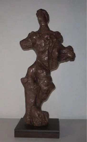 The Sentinel maquette with restored patina finish