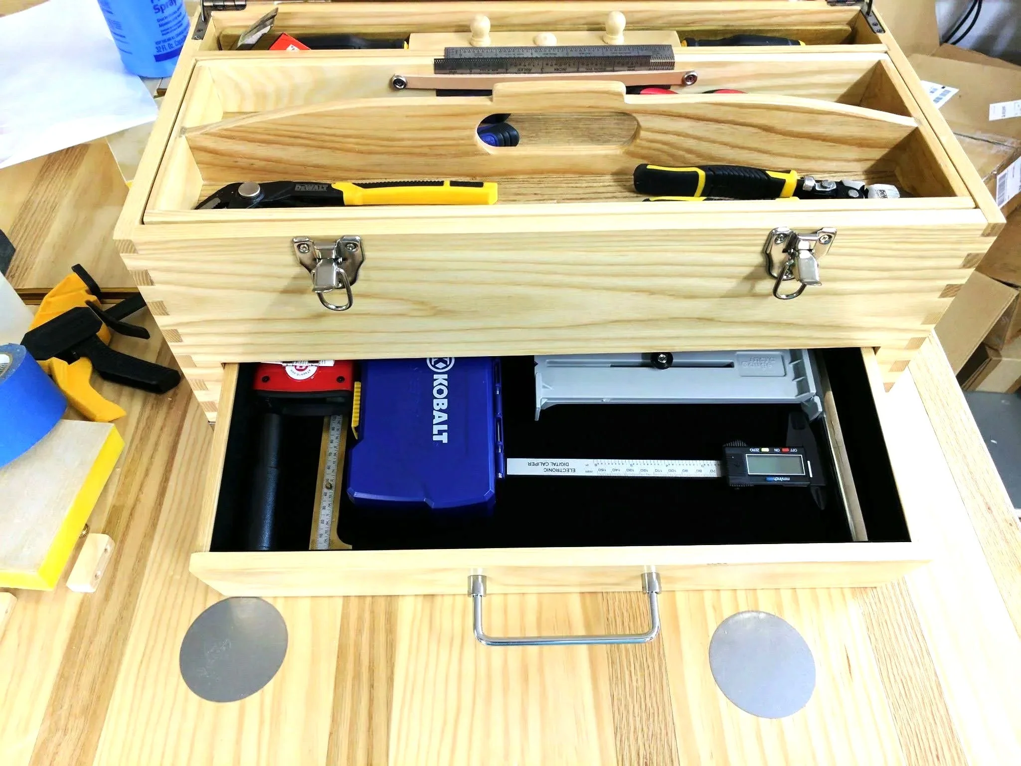 Custom hobby toolbox for organized craft tool storage