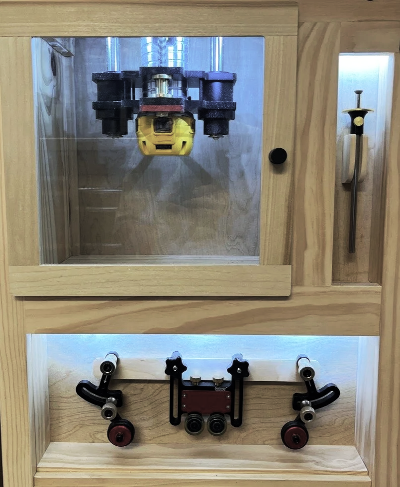 Tools arranged as artwork in a curated home display