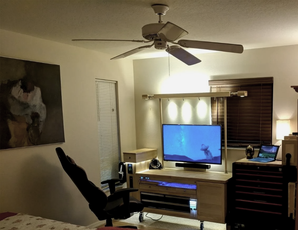 Custom home office and creative workspace in South Sarasota