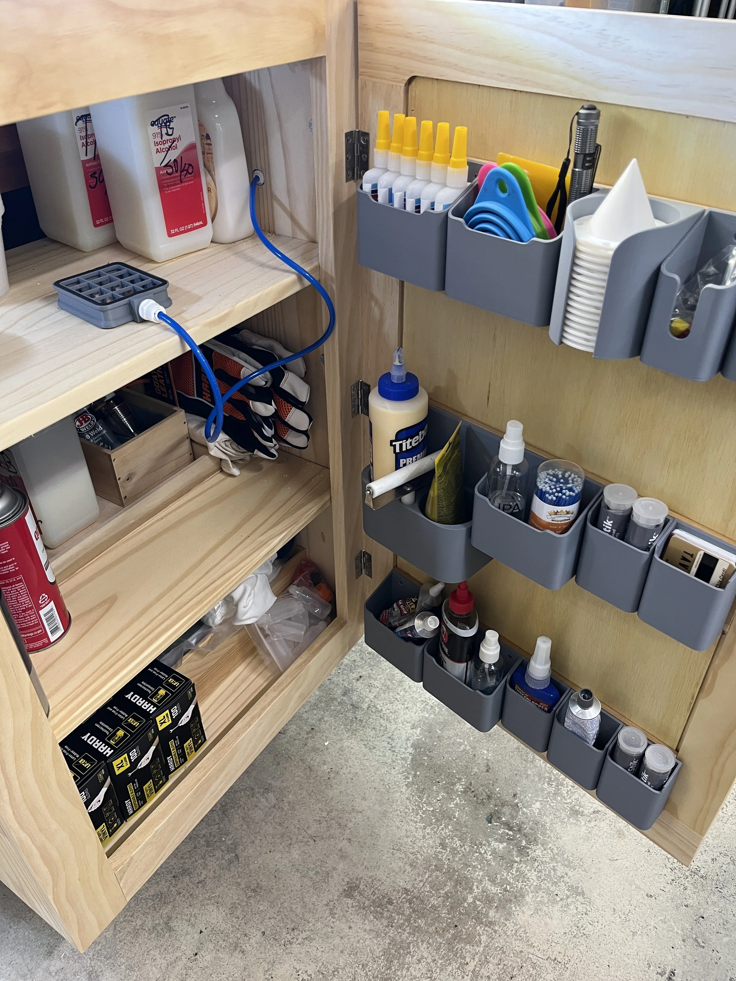 Finishing supply storage