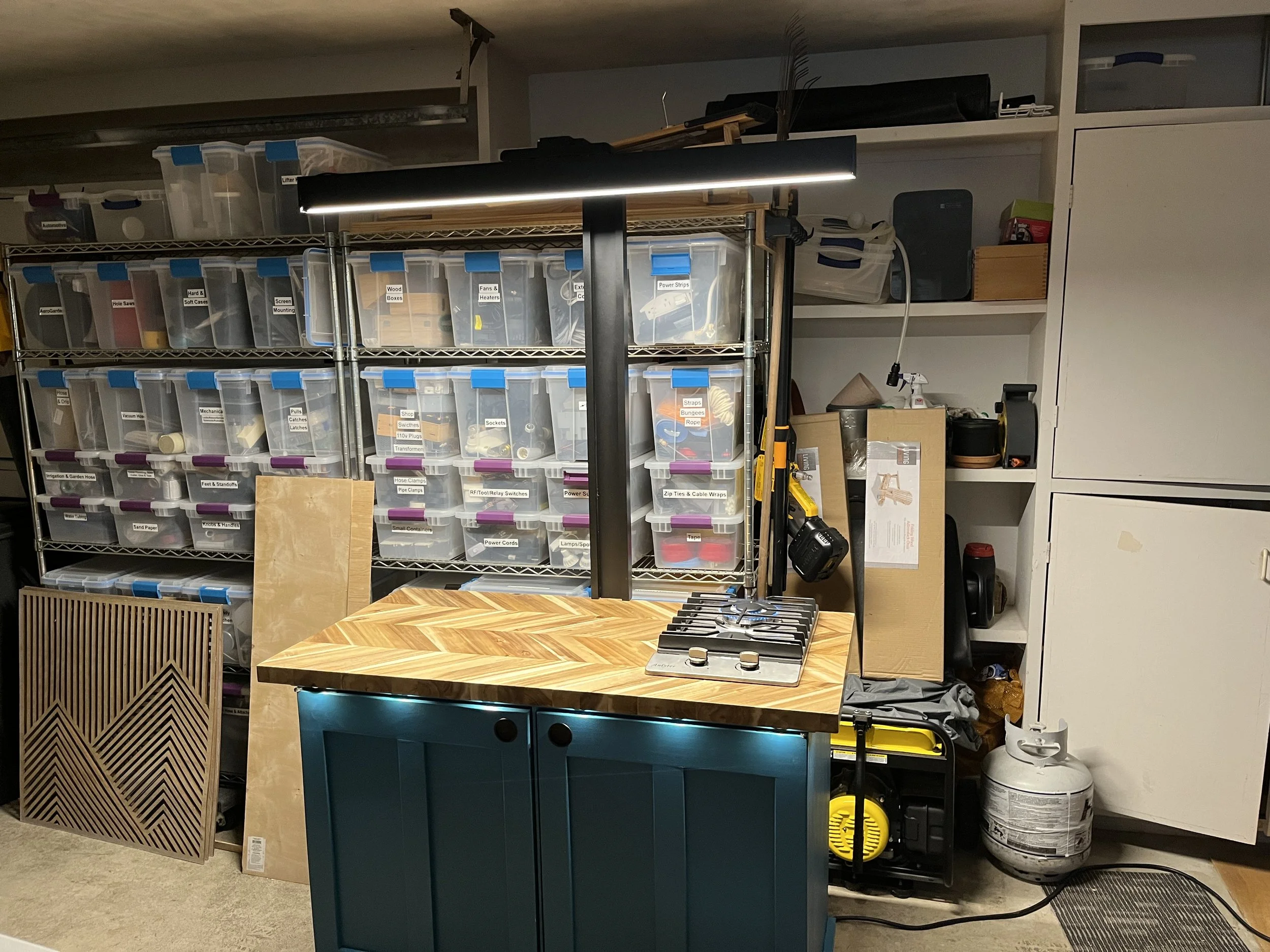 Compact modular outdoor kitchen for a small outdoor living space