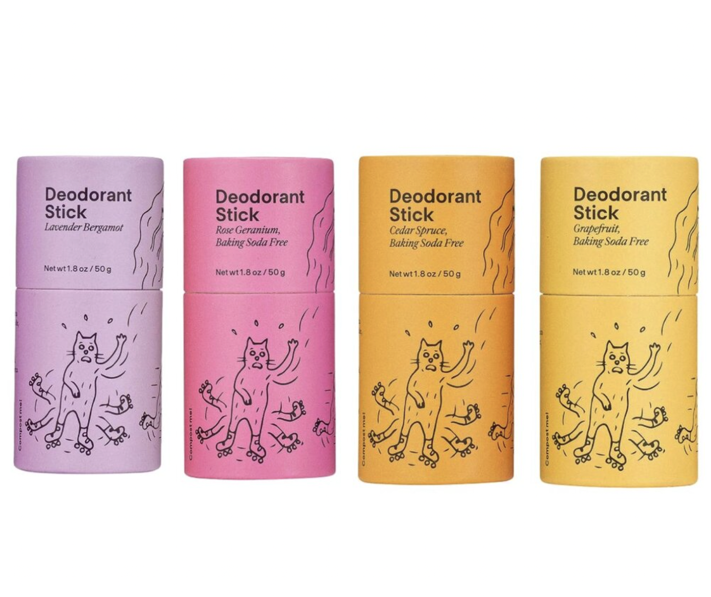 clean, all natural sunrise deodorant sticks