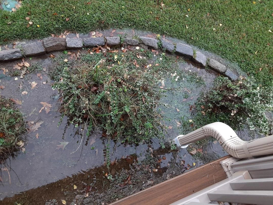 Photo sent over from clients showing flooding after multiple rainstorms.