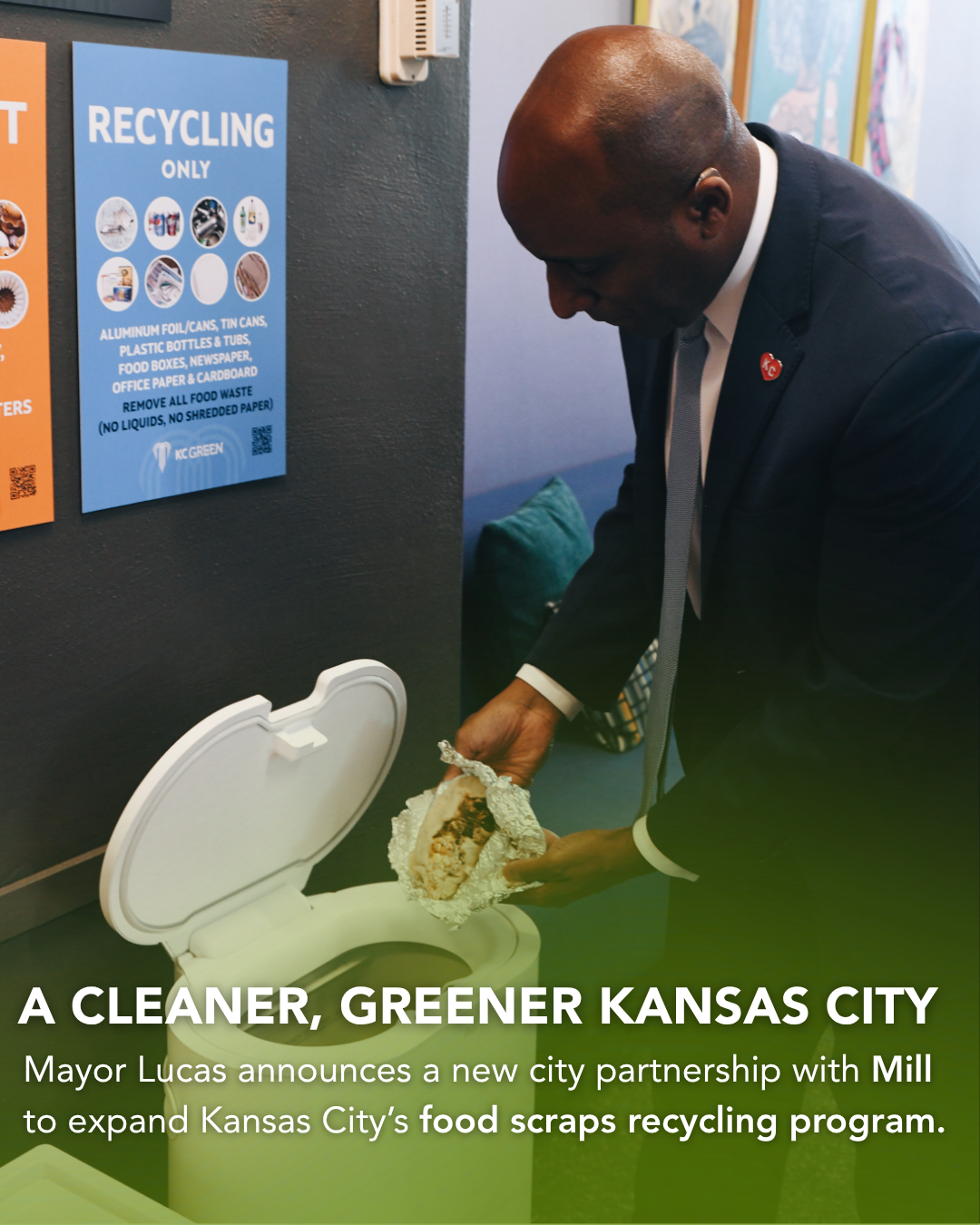 Mayor Quinton Lucas x Mill for a greener KC