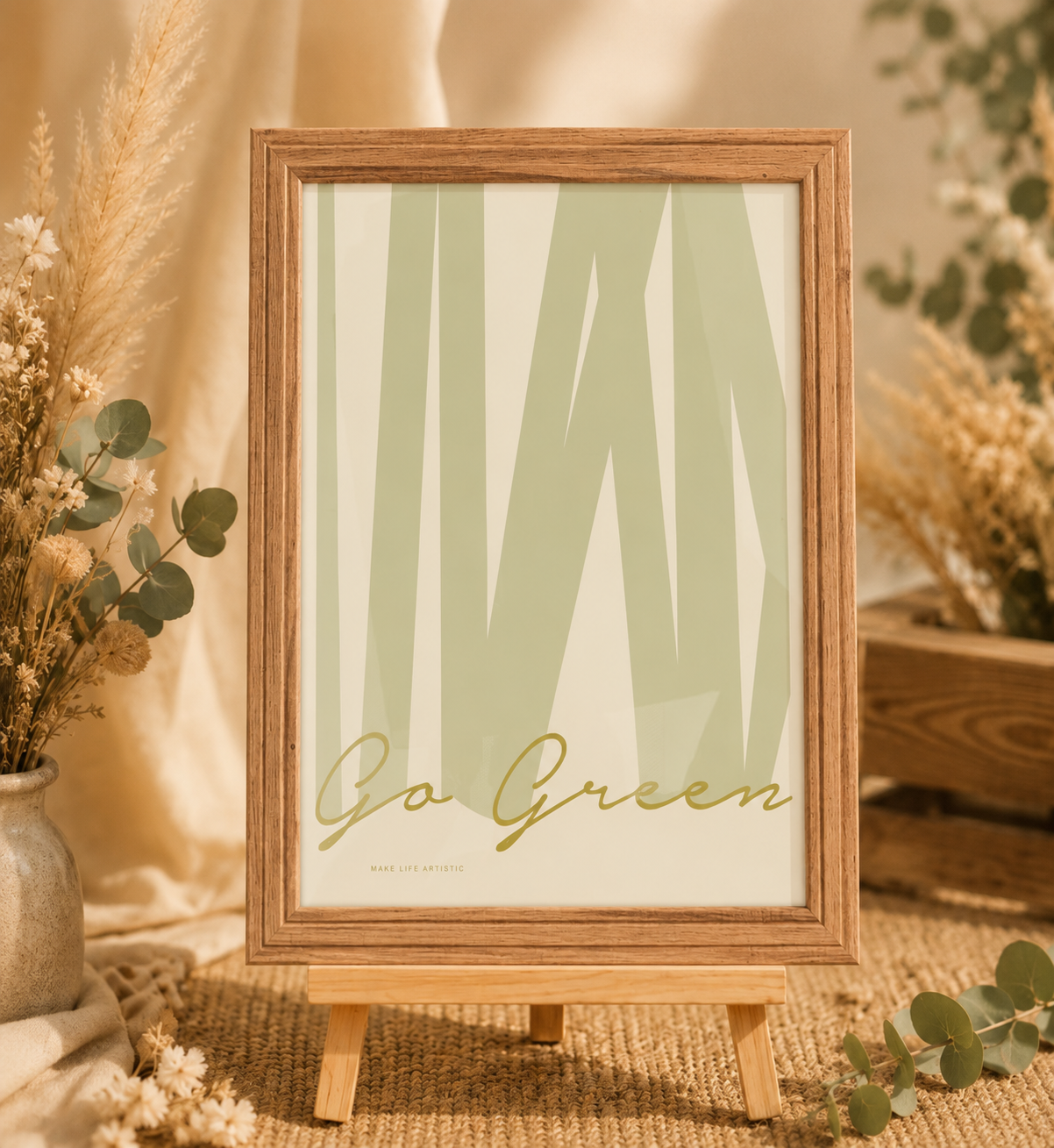 Cadre en bois foncé pour affiche anniversaire, gender reveal, baptême disponible sur la côte d'opale