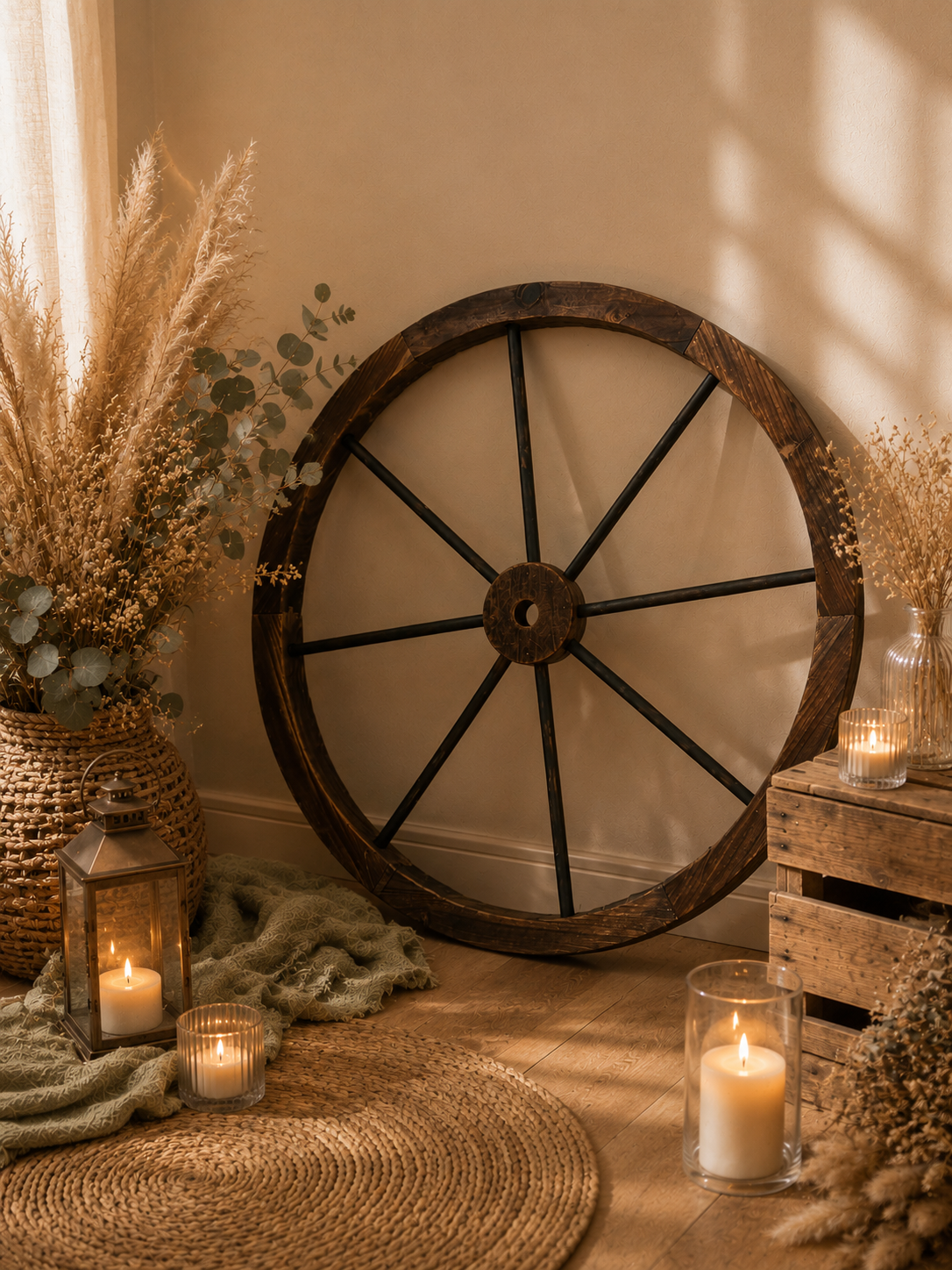 Imitation roue de charrette 80cm - 8€
