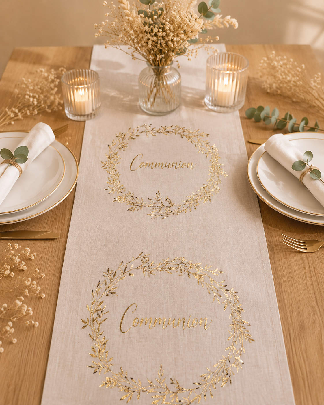 Chemin de table 28,5cm x 5m "Communion" - 2€ (Quantité : 5)
