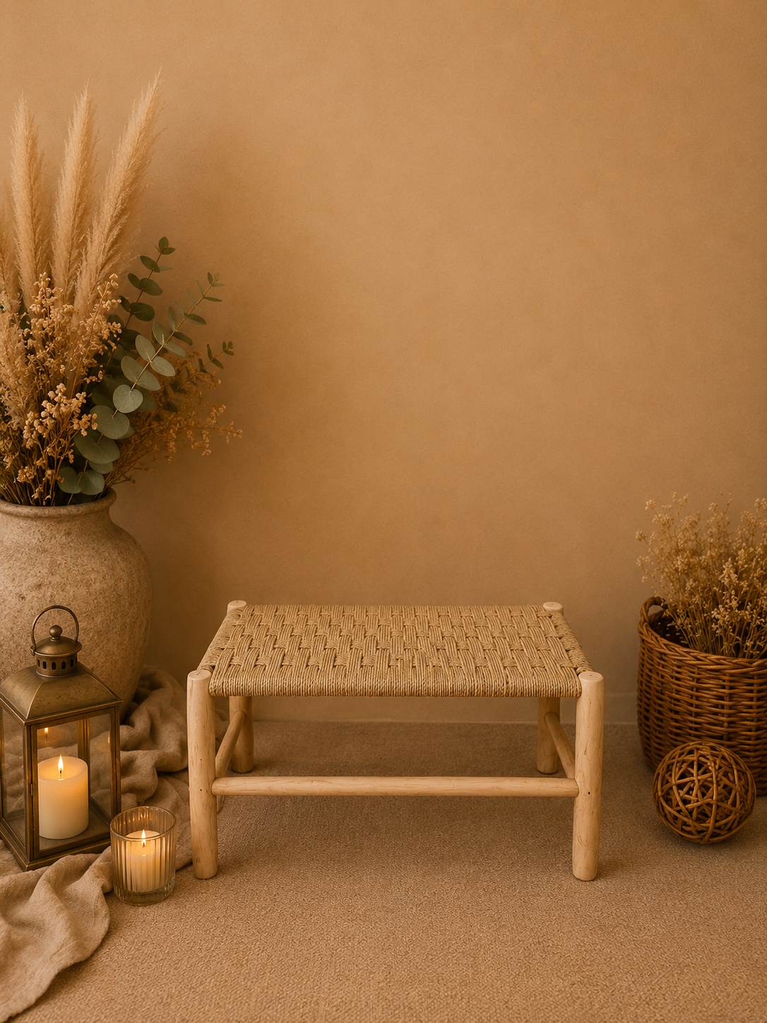 Banc tressé 85 x 45cm - 10€
