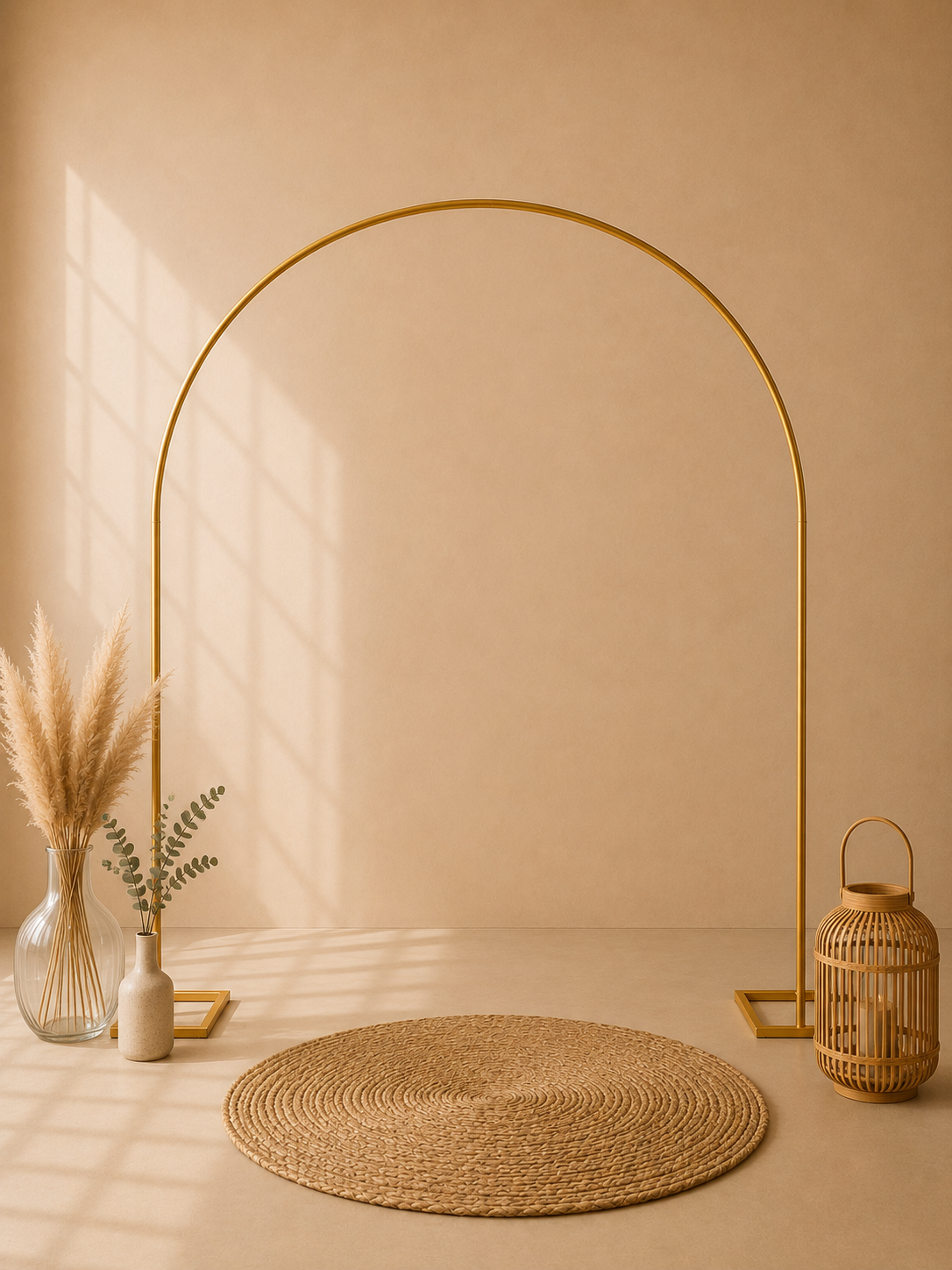 Arche voûtée en métal en location pour mariage, cérémonie laïque, baptême, anniversaire et coin photo. Idéale pour une décoration bohème, élégante ou moderne avec fleurs, ballons ou voilages. Disponible chez Les Jolis Instants sur la Côte d’Opale.