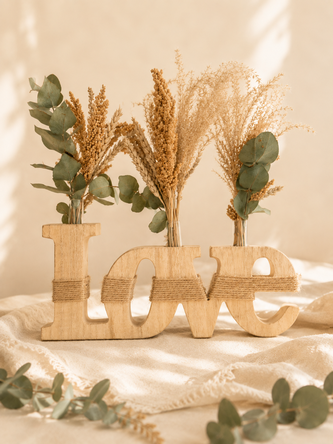 Lettrage LOVE & fleurs séchées : 2€
