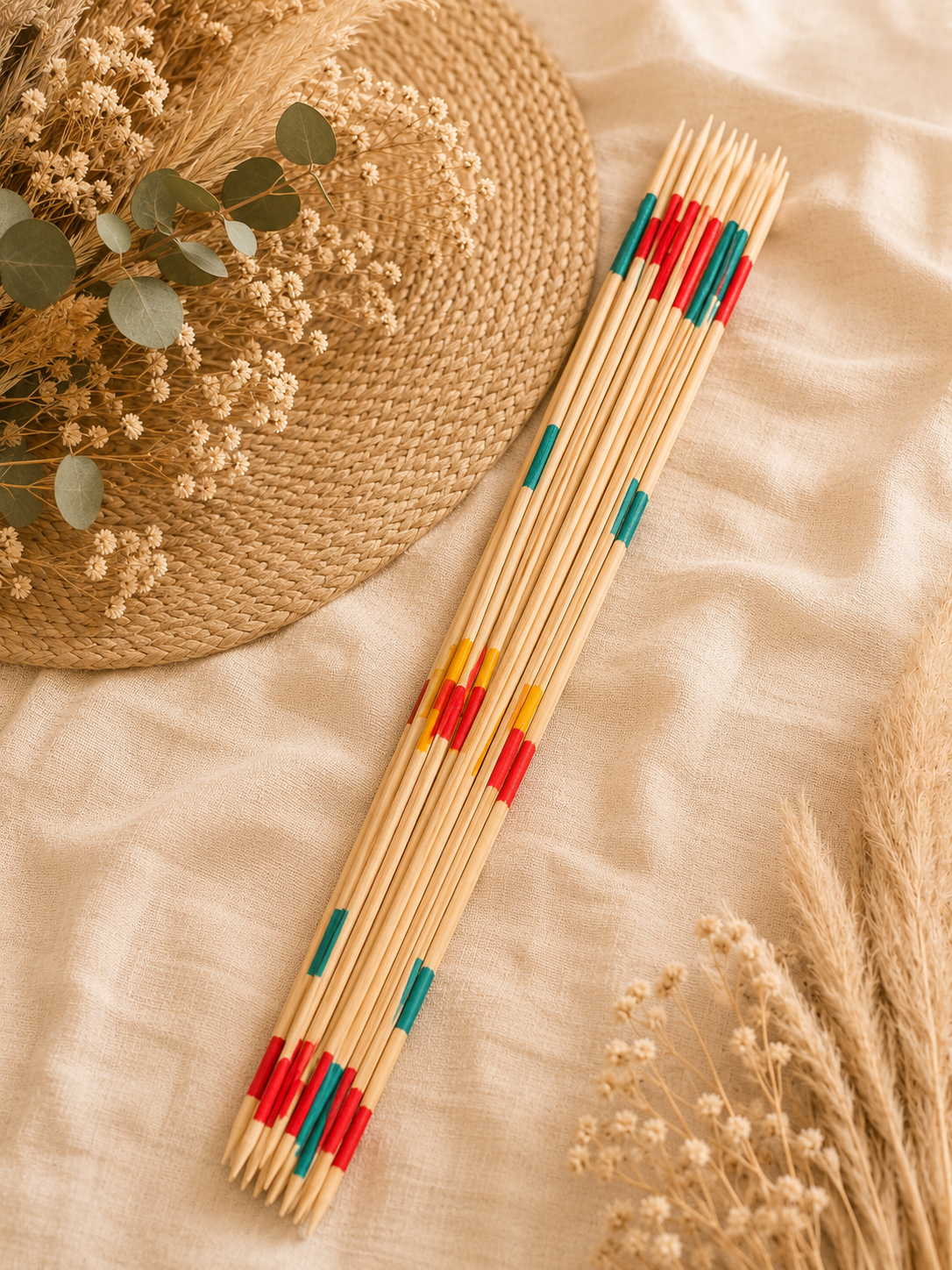 Jeu géant en bois type Mikado à louer pour mariage, anniversaire, baptême ou garden-party. Animation conviviale pour petits et grands, idéale pour les événements sur la Côte d’Opale.