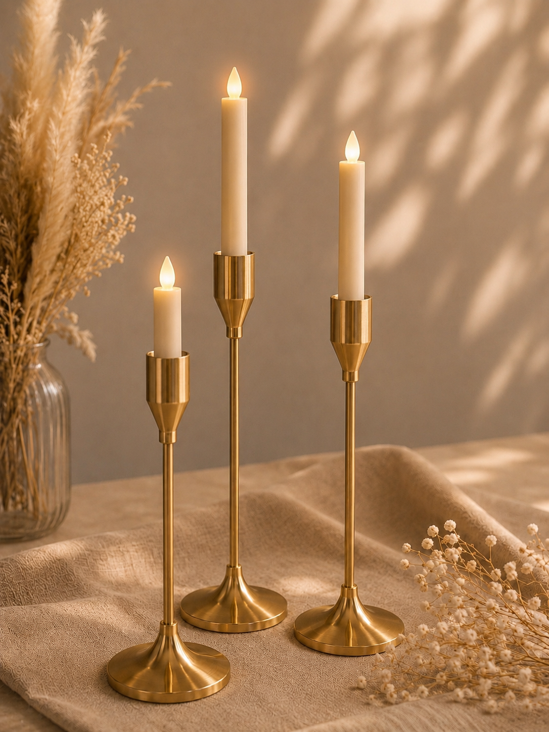 Bougeoirs & cierge à LED - 1€ 
