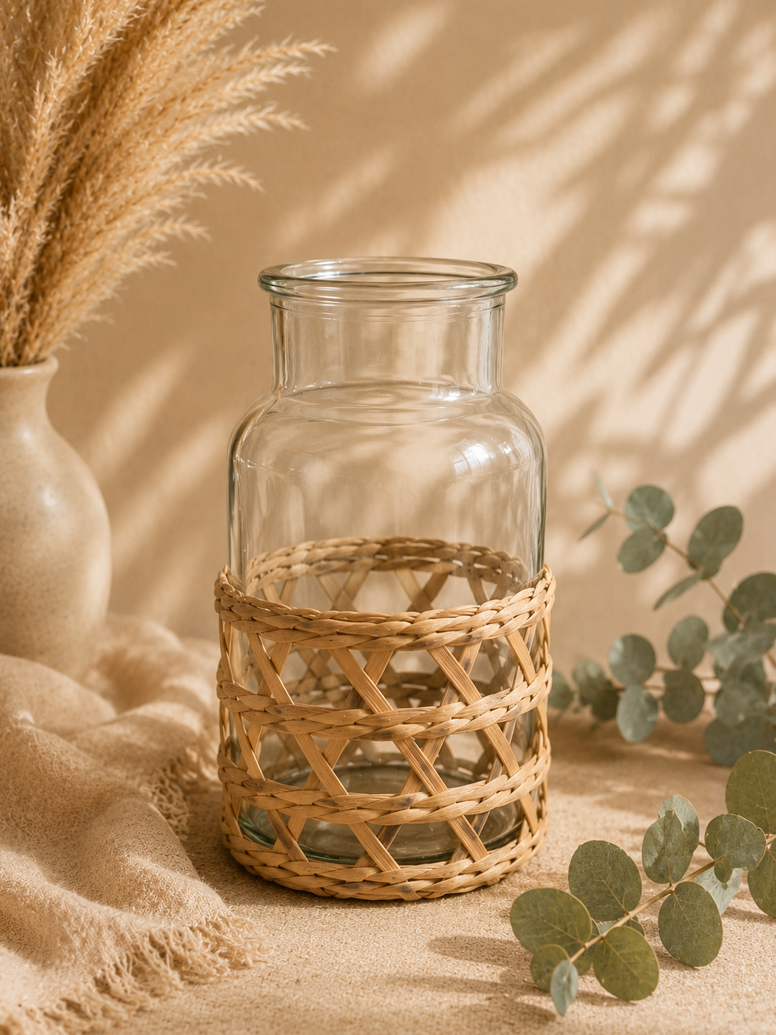 Vase détail jute : 1€
