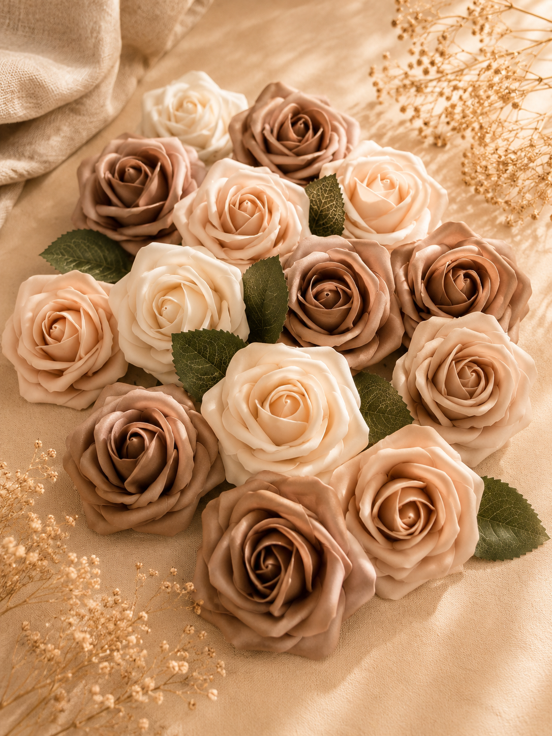 Grandes roses de couleur rose clair & foncé - 0,20€
