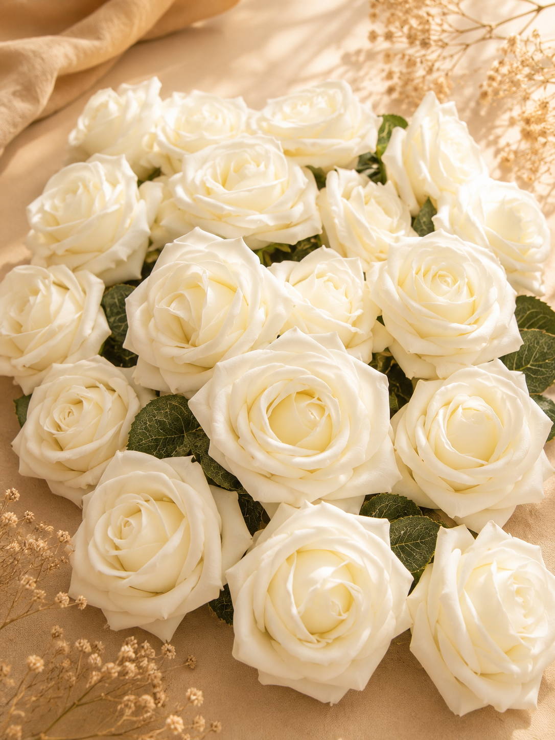 Grandes roses de couleur blanche- 0,20€
