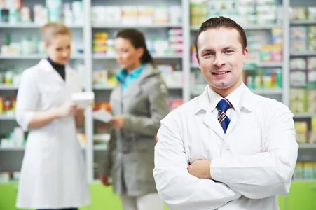 Pharmacist in pharmacy
