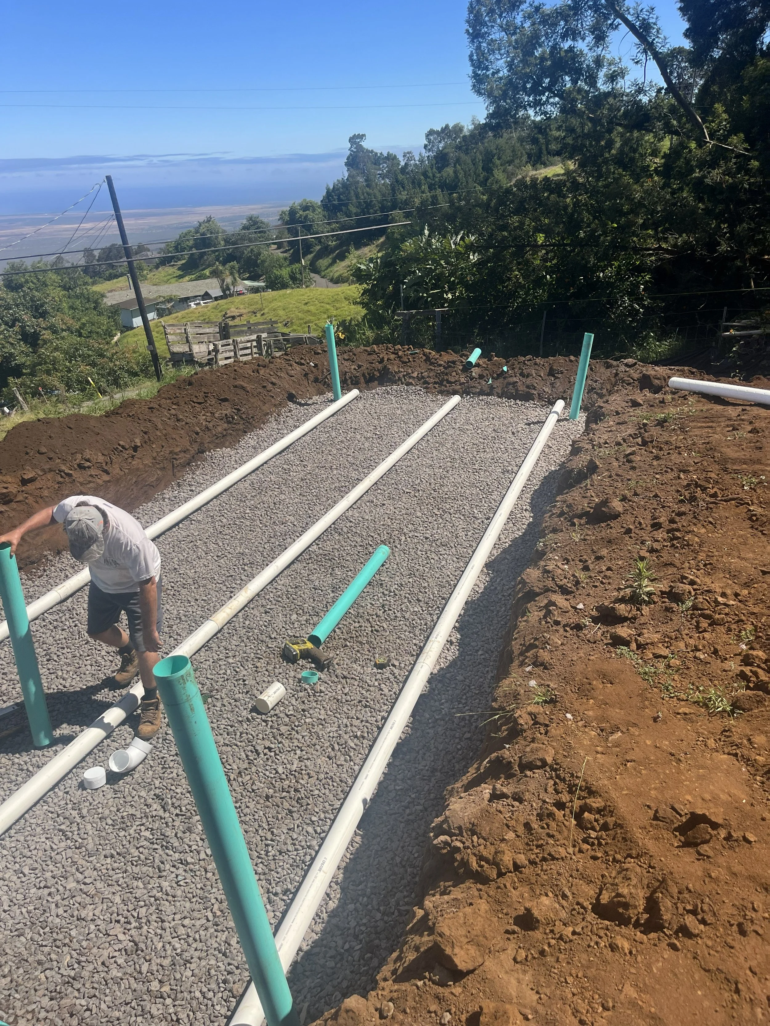 septic system installed in kula
