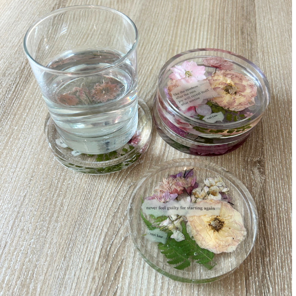 Pressed Poetry Coasters