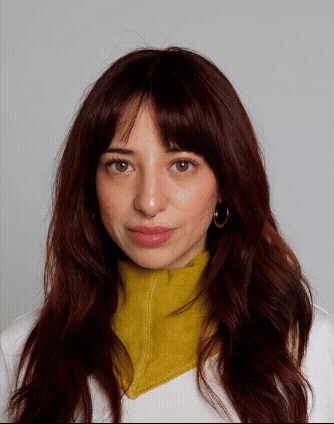 A portrait GIF of a female student smiling