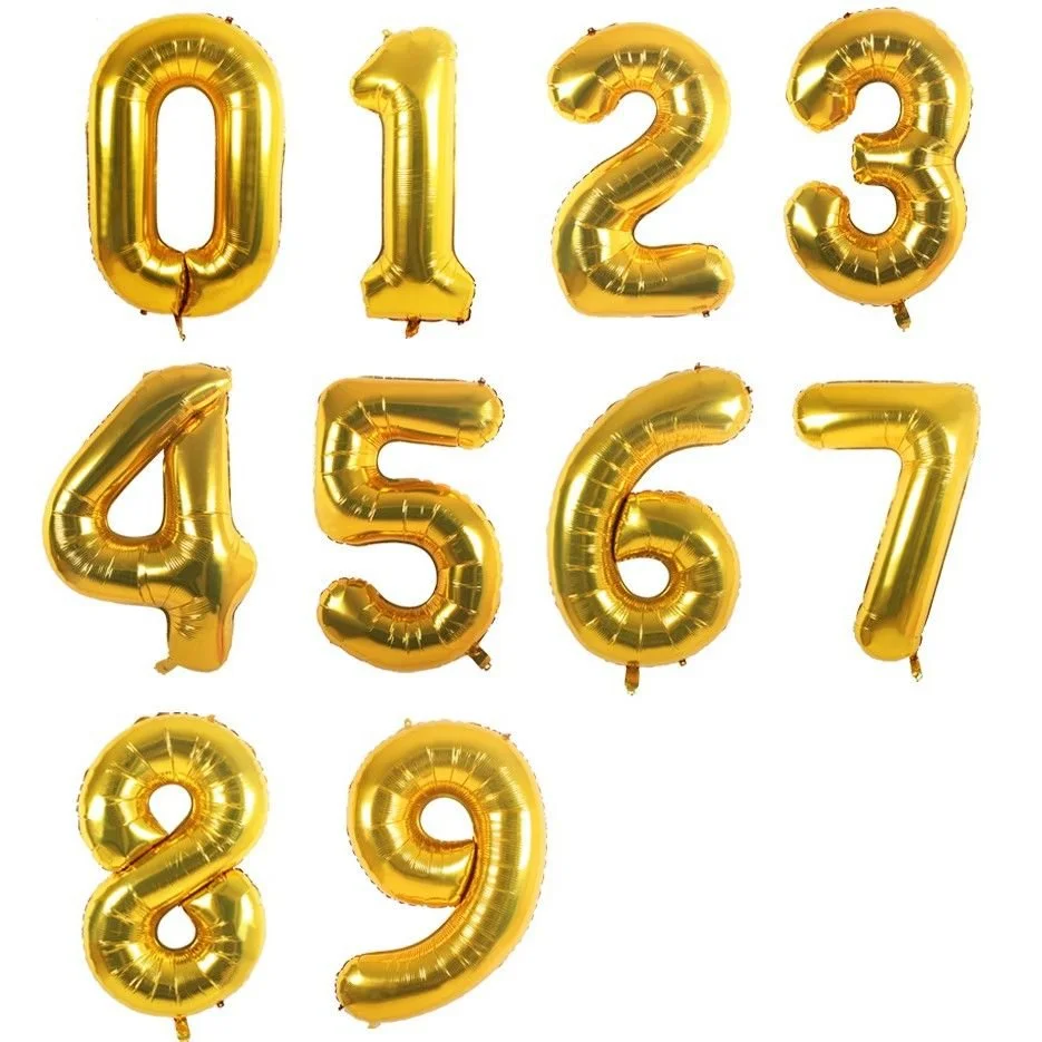 Gold Foil Number Balloon – 32"