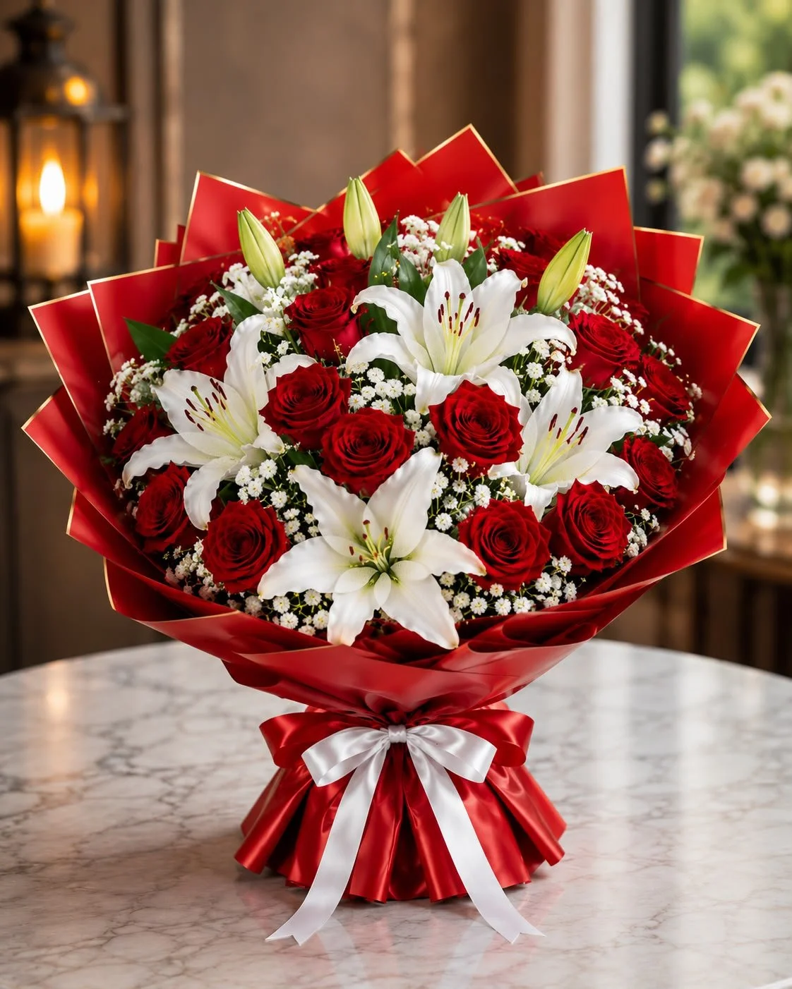 fresh red roses