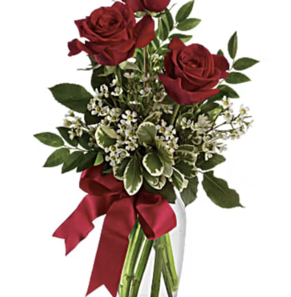 Thoughts of You Bouquet with Red Roses