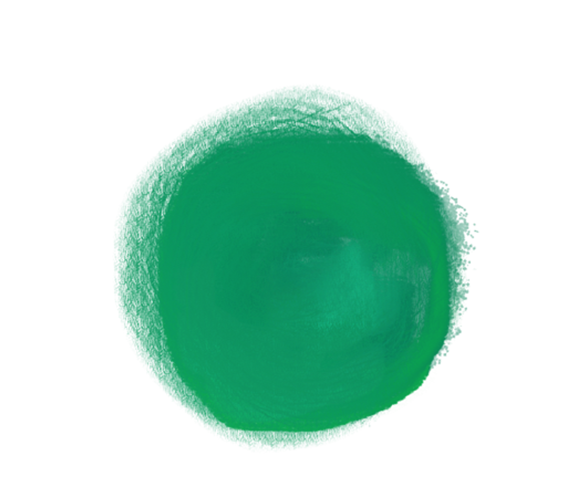 Green spherical object with a black background.