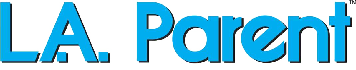 Text that reads 'L.A. Parent' in blue and black letters.