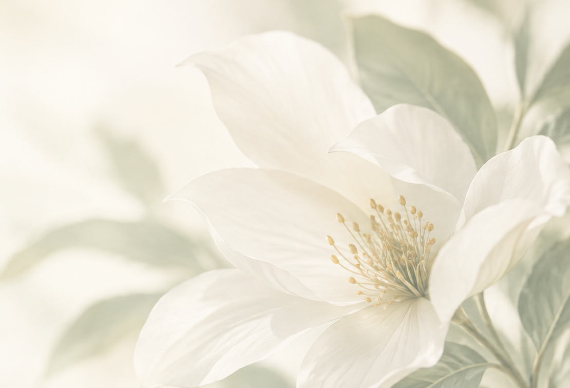 Soft ivory floral image representing peace and support for high-achieving adults seeking addiction counseling in Massachusetts.