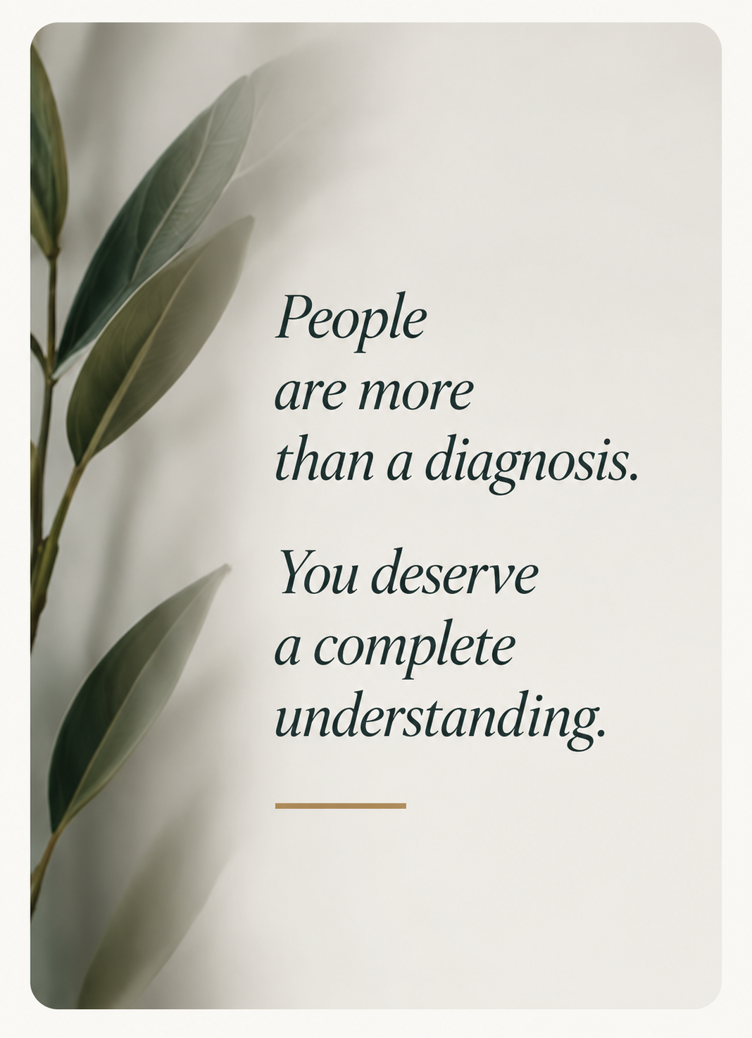 Designed to Overcome provides individualized clinical assessment and evaluation services focused on understanding substance use, behavioral health concerns, emotional functioning, and appropriate next steps.