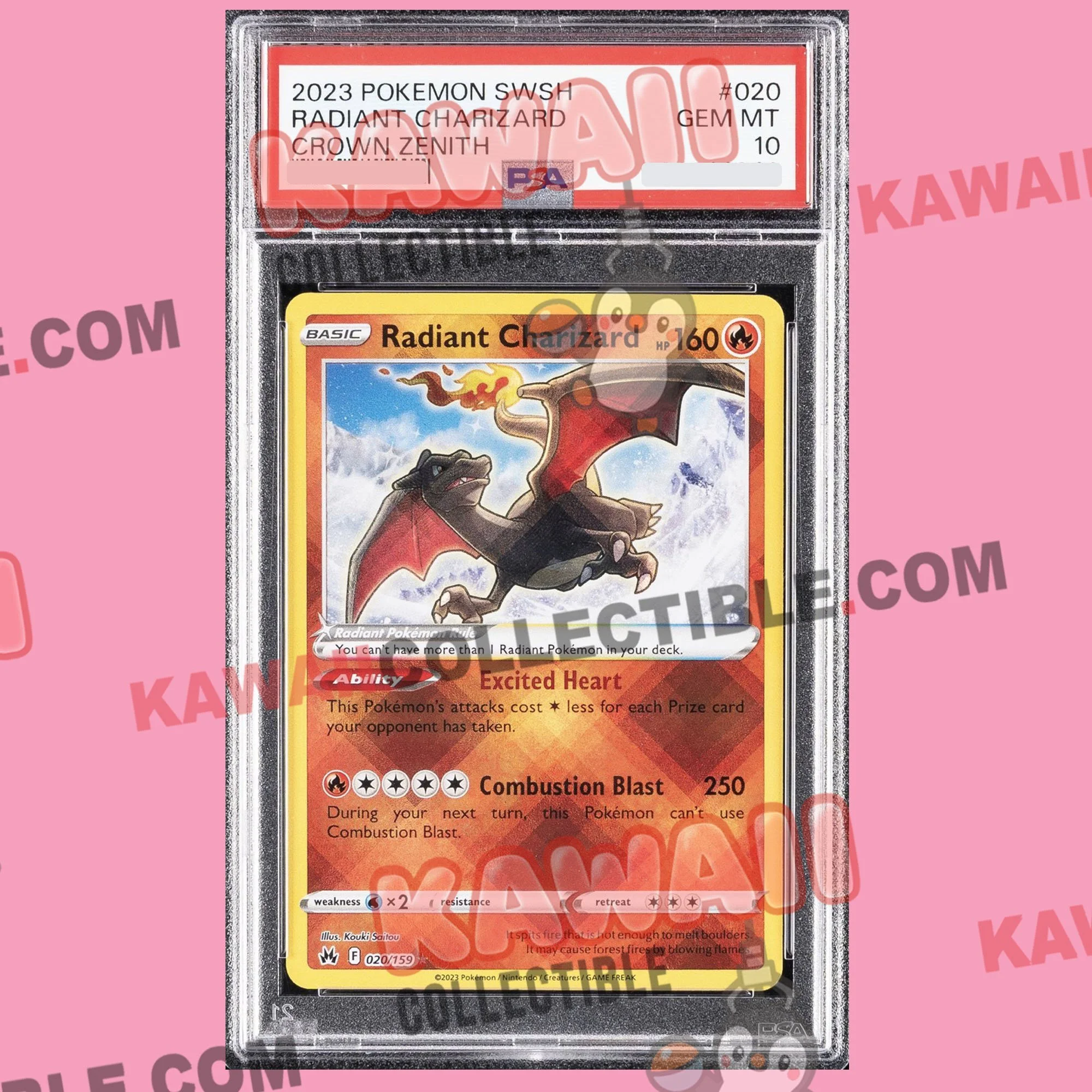 2023 POKEMON SWSH RADIANT CHARIZARD GEM MT 10 CROWN ZENITH